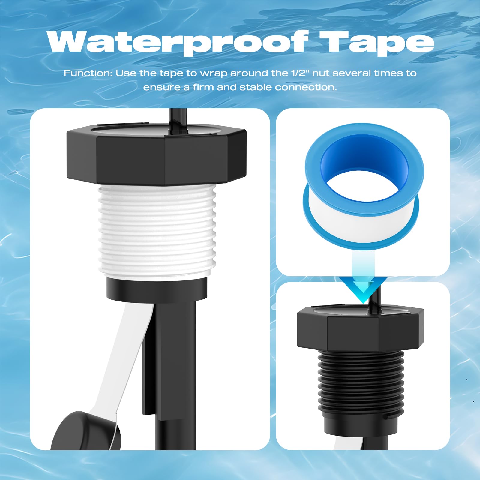 Malictele GLX-FLO-RP flow switch with waterproof tape