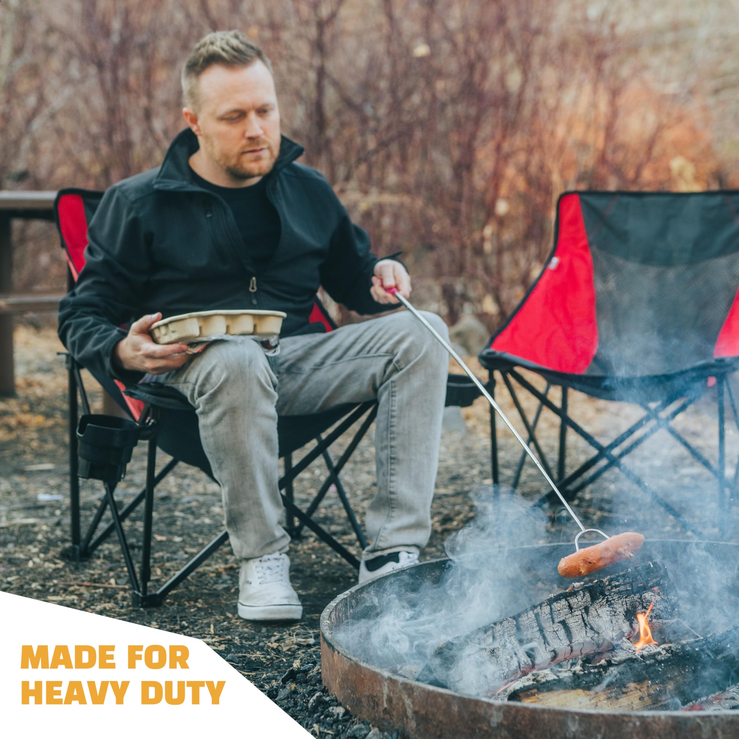 MalloMe S'mores Stick with multiple marshmallows loaded
