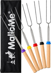 MalloMe S'mores Sticks 5 pack in heat-resistant canvas pouch