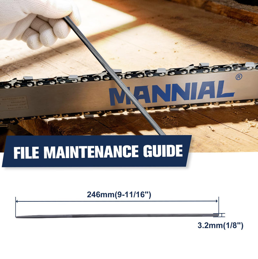 Mannial chainsaw chains in packaging set
