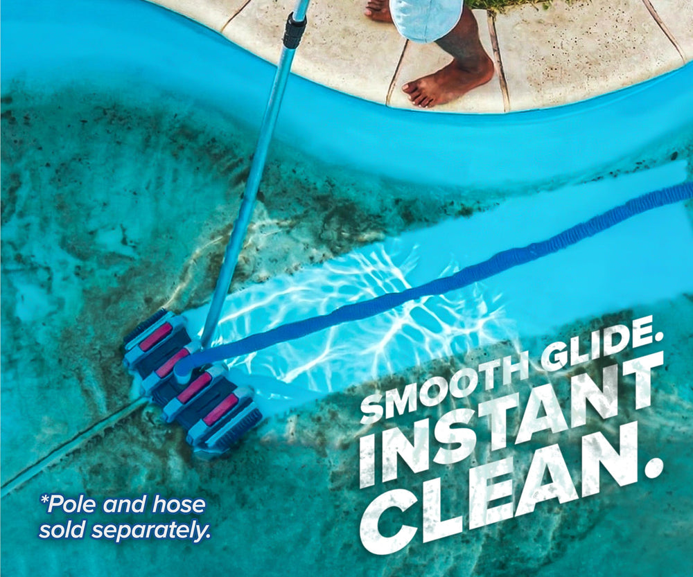 Manual Pool Vacuum Head integrated side brushes