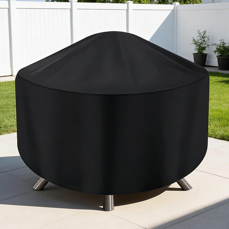 maobutte fire pit cover in garden setting