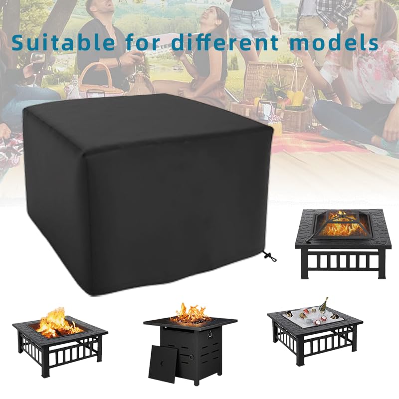maobutte Fire Pit Cover showing full coverage on a fire pit