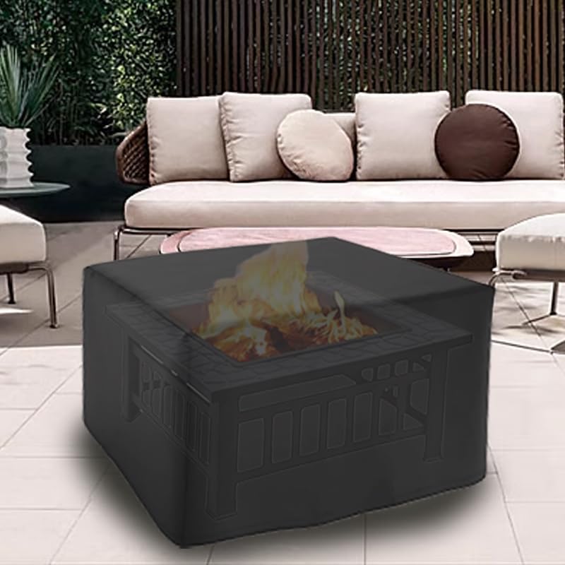 maobutte Fire Pit Cover side view showing heavy-duty fabric