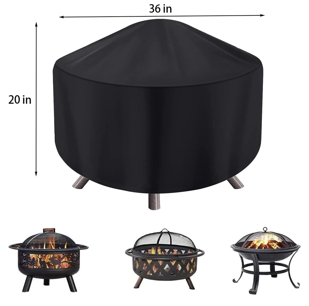 maobutte Round Fire Pit Cover 36 Inch waterproof material