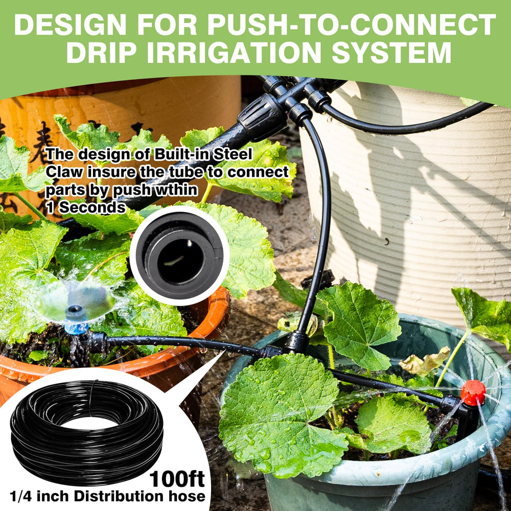 Maotong 1/4 inch tees and end plugs for irrigation