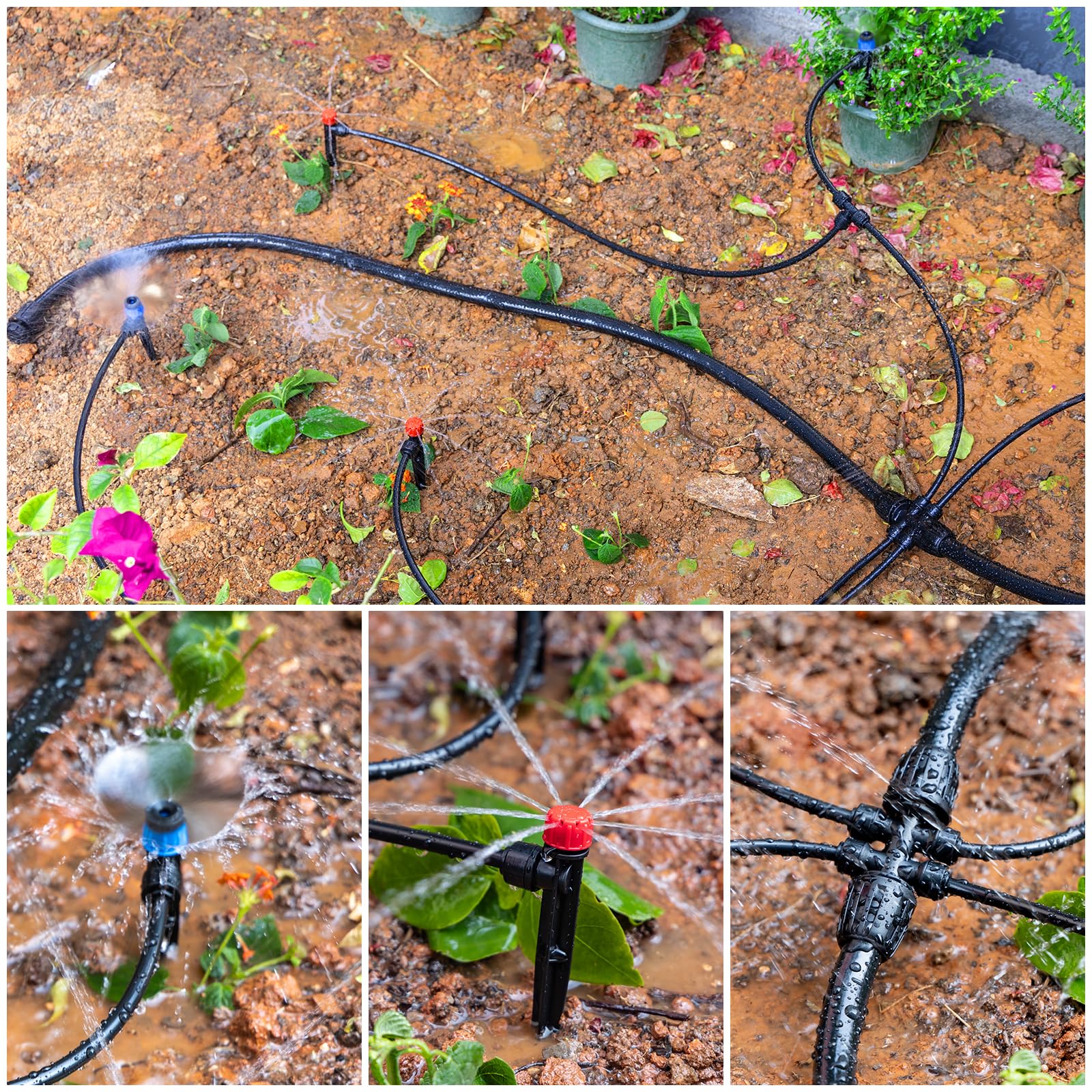 Maotong drip irrigation kit components displayed on a table