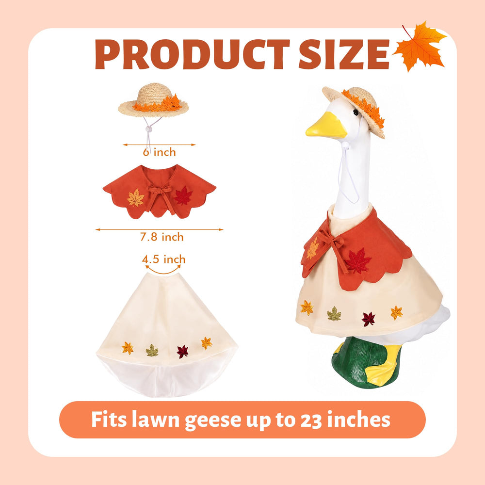 maple leaves collar and floral skirt for goose decoration