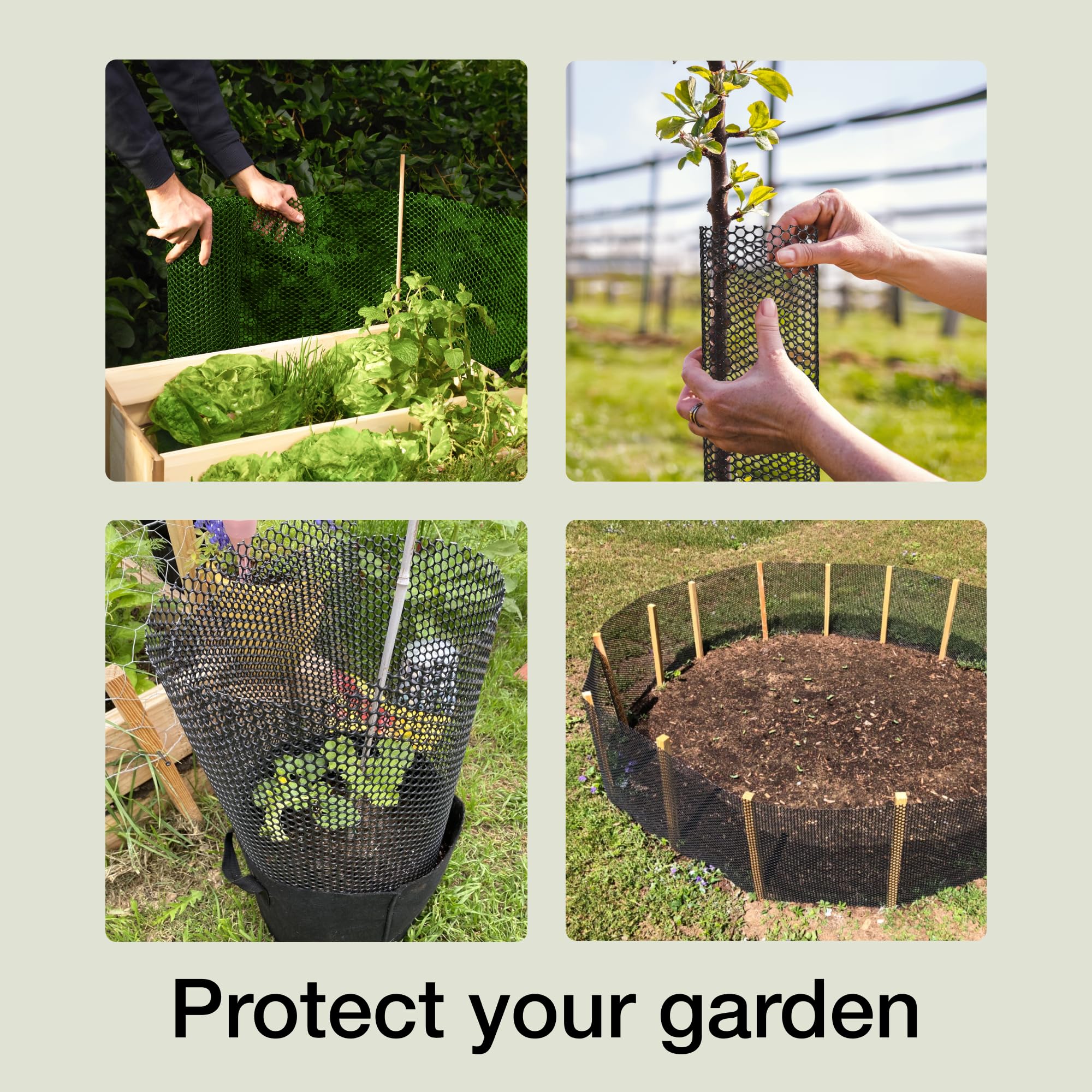 MAPORCH Plastic Chicken Wire Fencing cut to size for a pet area