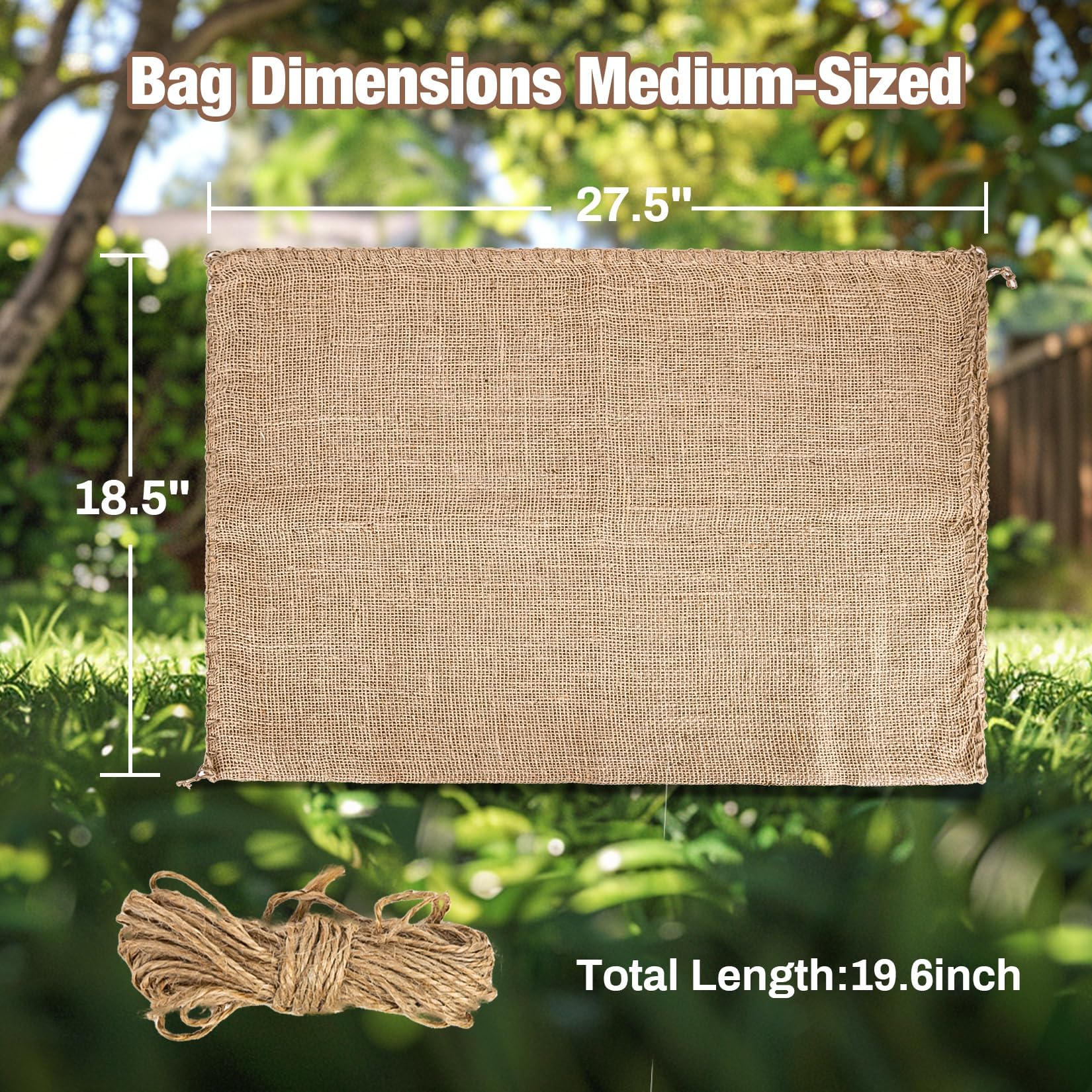 MAQIHAN burlap bag filled with potatoes, outdoor setting