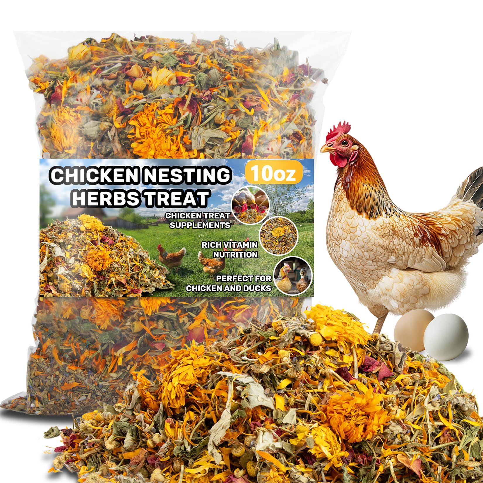 MAQIHAN Chicken Nesting Herbs 10oz package front view