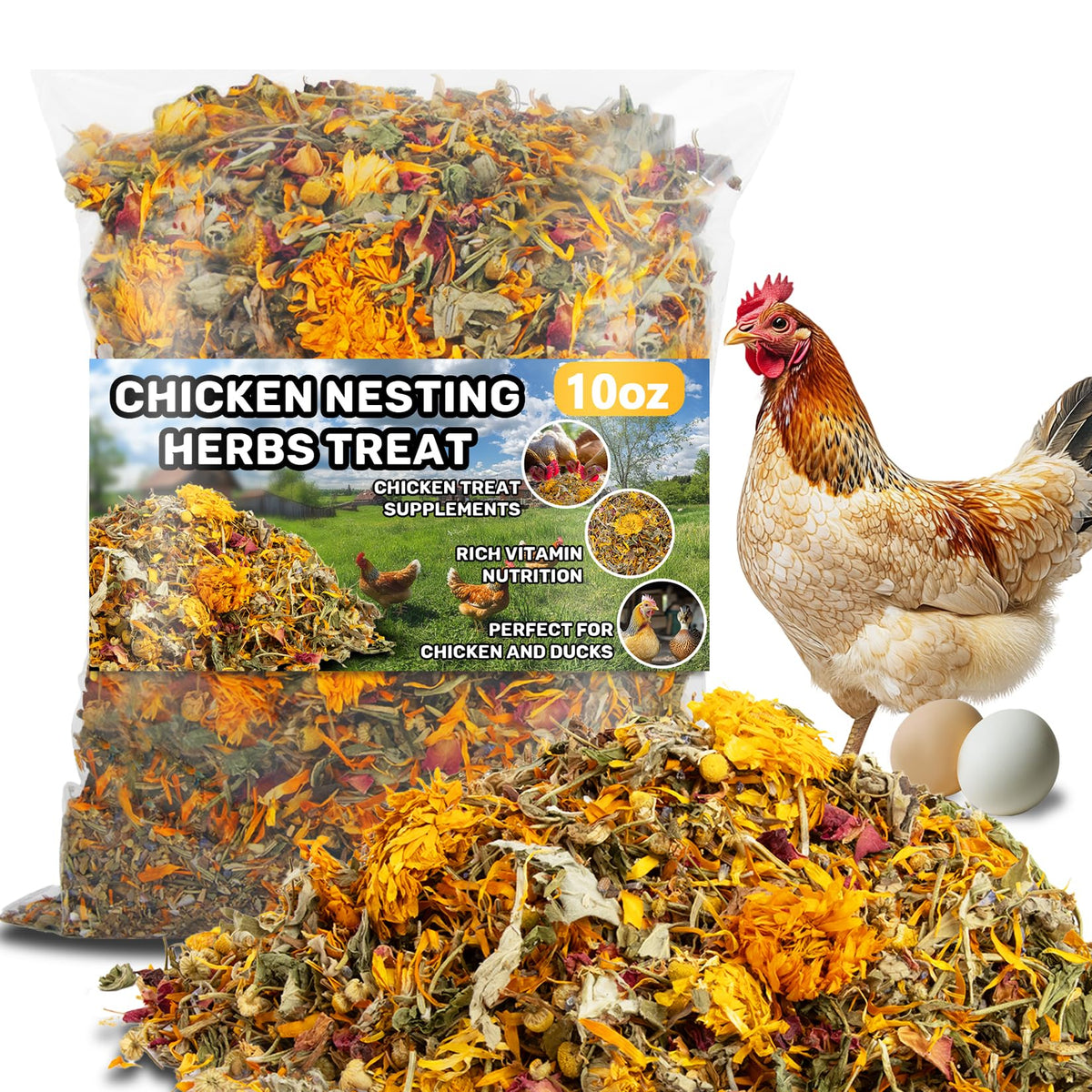 MAQIHAN Chicken Nesting Herbs 10oz package front view