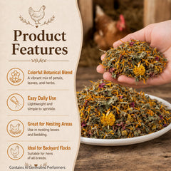 MAQIHAN Chicken Nesting Herbs in a feeding area