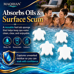 MAQIHAN Hot Tub Sponge packaging with 30 sponges