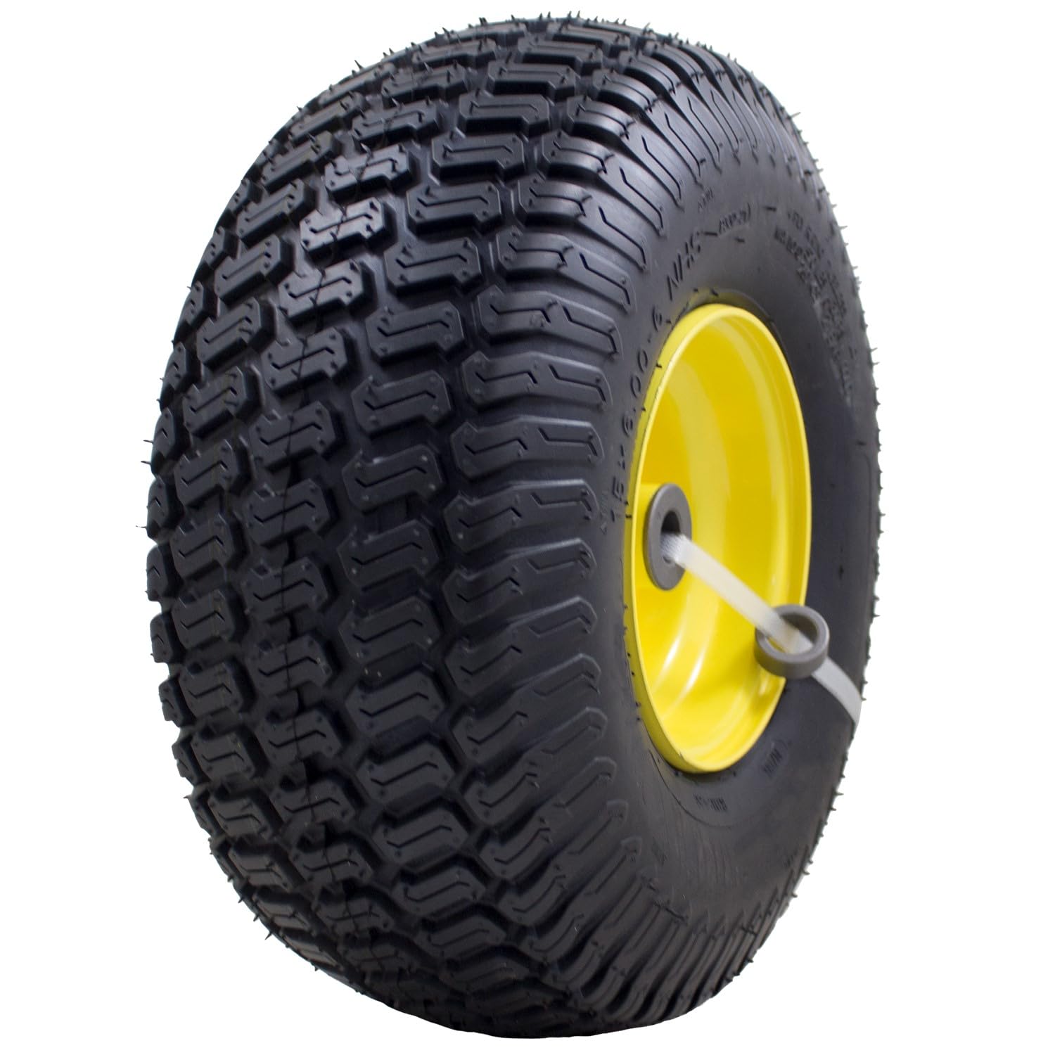 MARASTAR 15x6.00-6 tire and wheel assembly mounted on yellow rim