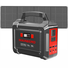 MARBERO Solar Generator 296Wh dark orange black portable power station