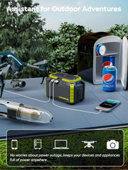 MARBERO Solar Generator and Solar Panel in outdoor setting