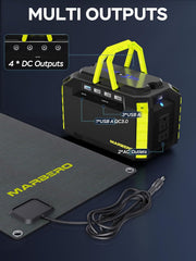 MARBERO Solar Generator side view showing ports