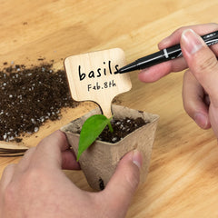 Marker pen included with OBTANIM bamboo plant labels