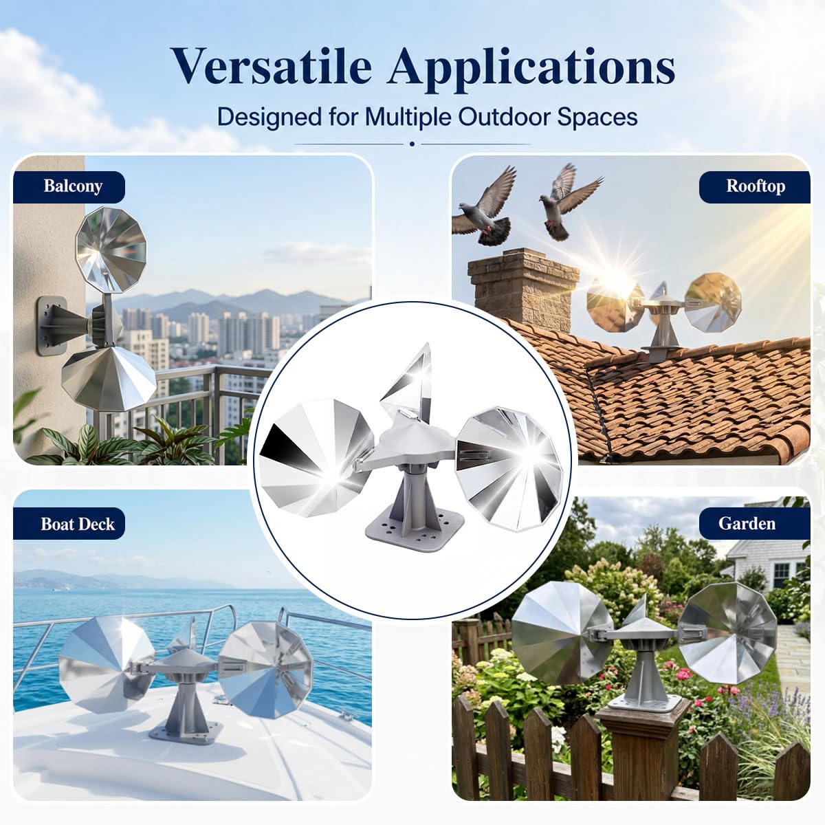 MARKETTY Bird Scare Device showing multi-angle light scatter