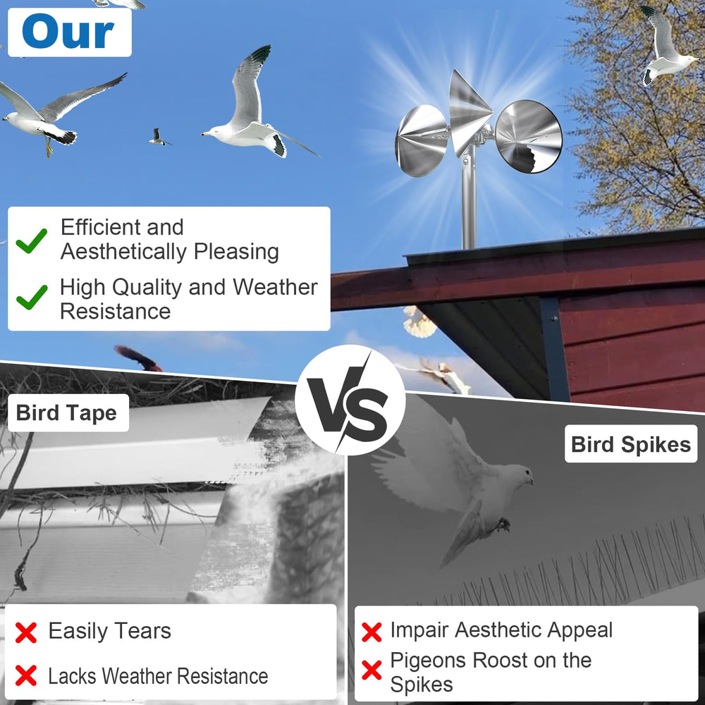 MARKETTY bird scare reflectors installed vertically
