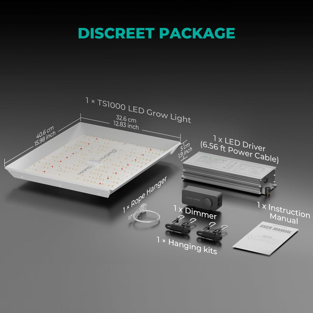 MARS HYDRO TS1000 LED Grow Light dimming feature adjustment