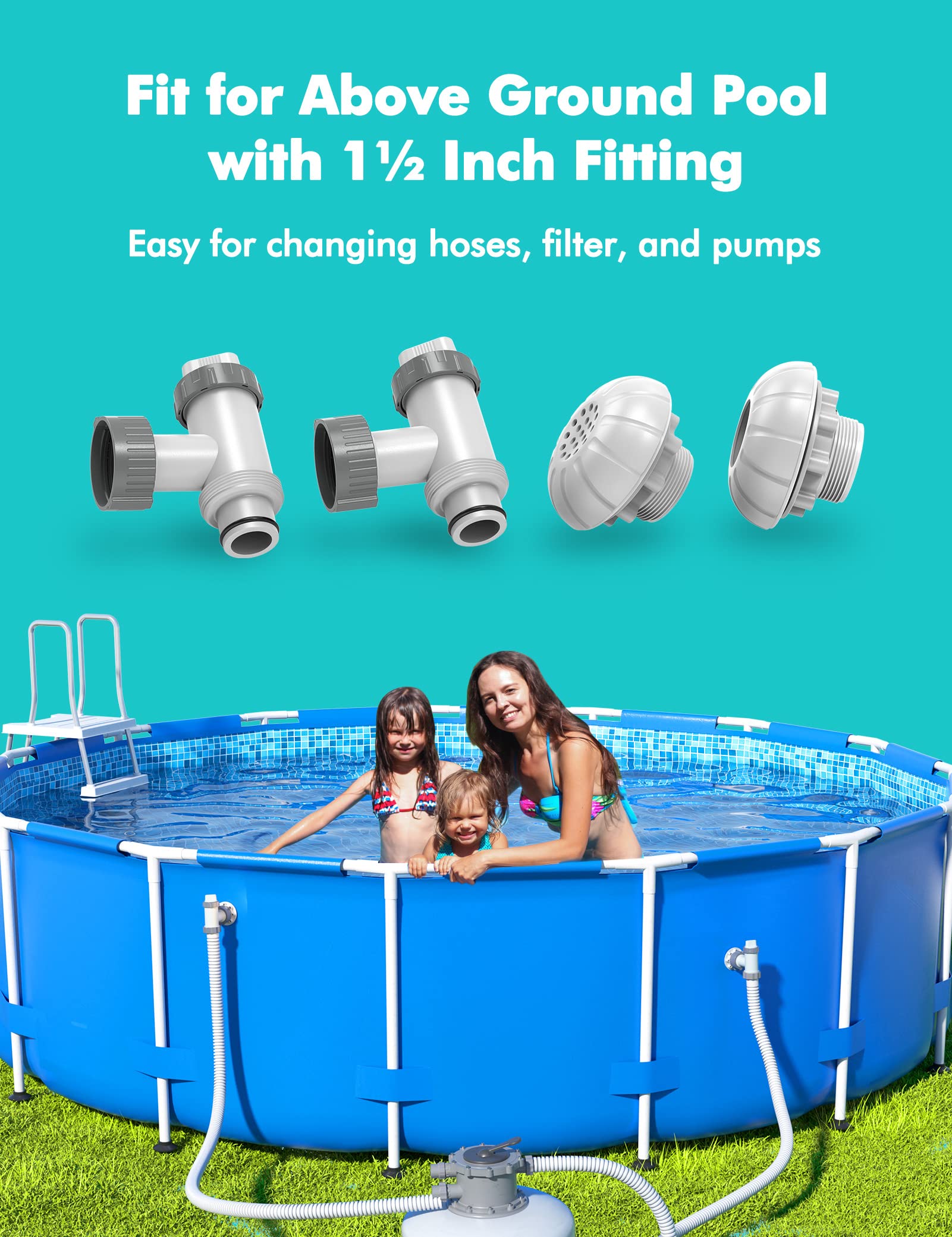 MASCARRY pool parts kit including plunger valves and strainer