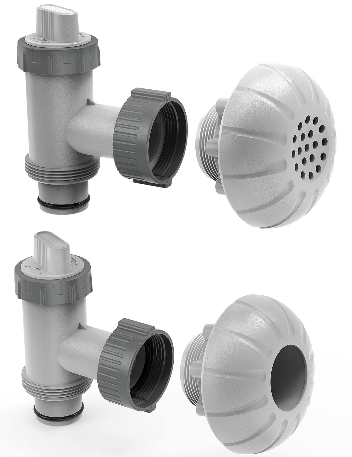 MASCARRY pool plunger valve front view with 1.5 inch outlet