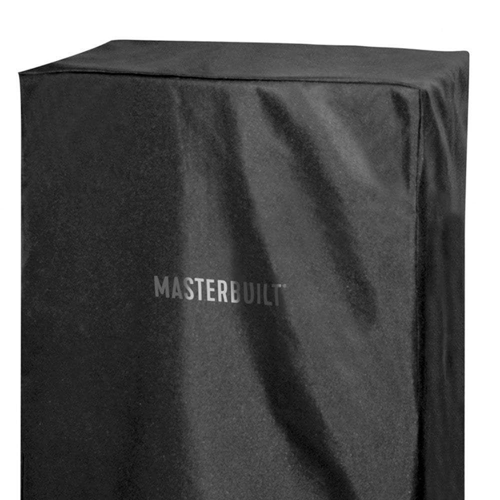 Masterbuilt cover fitted on a 40-inch vertical electric smoker