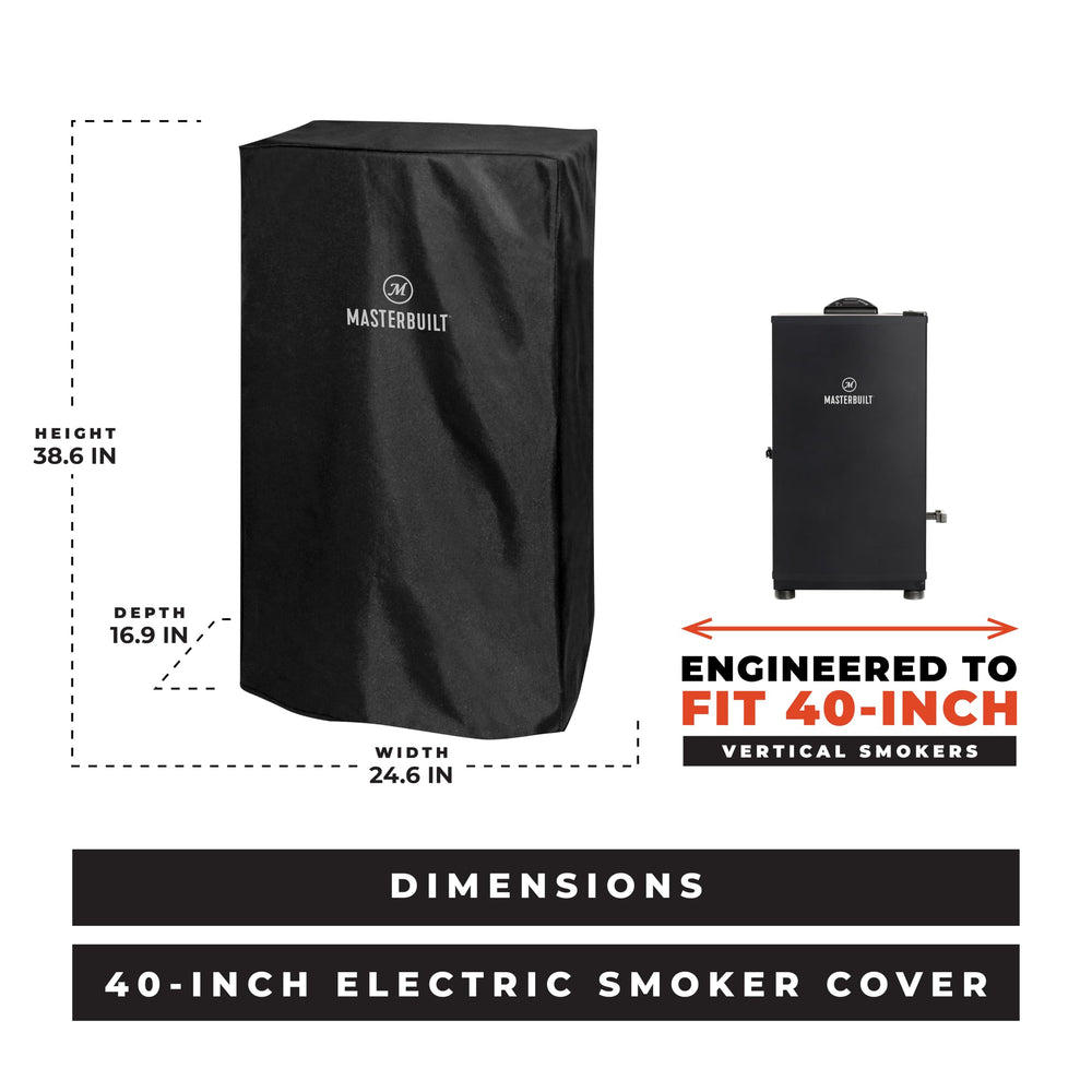 Masterbuilt smoker cover protecting against rain and snow