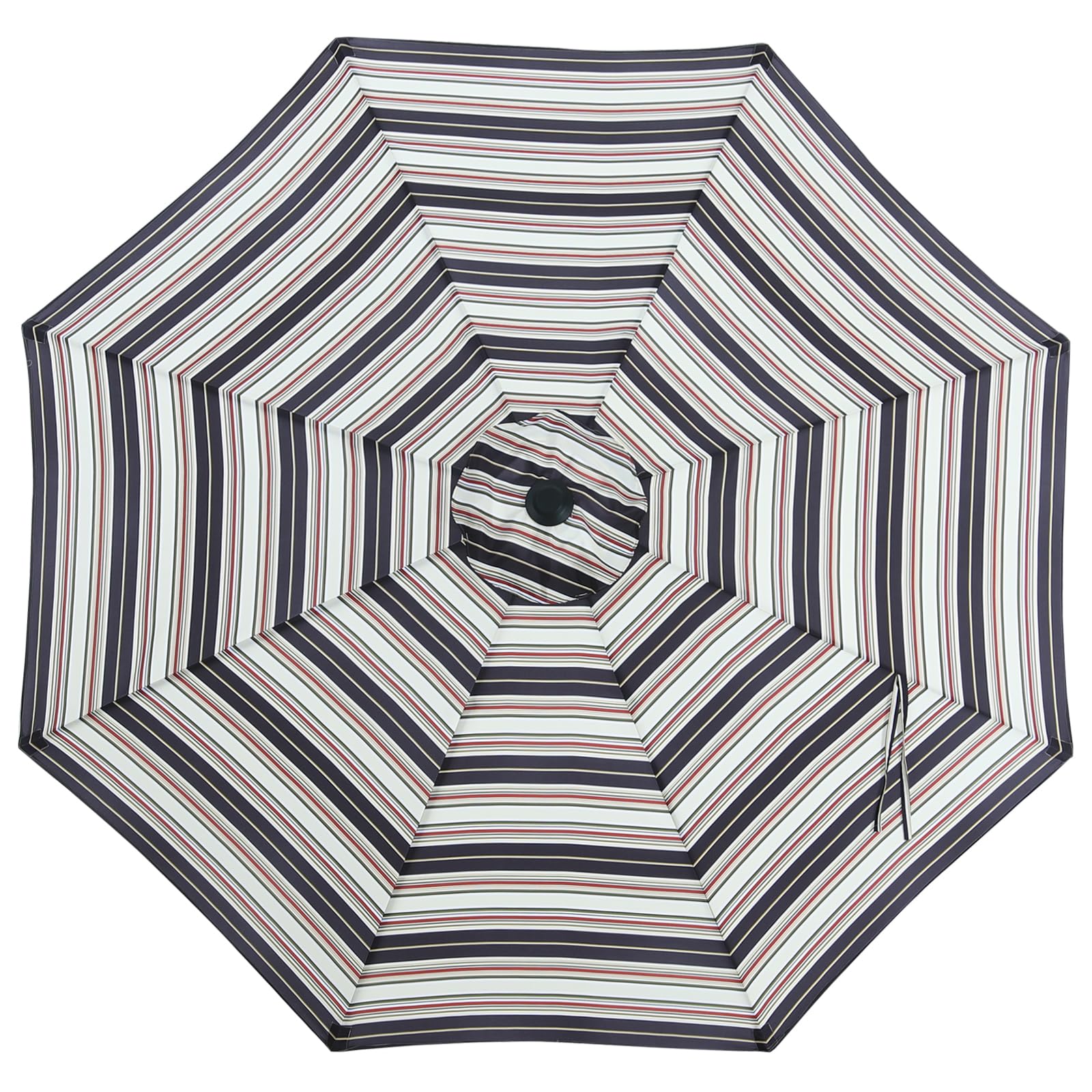 MASTERCANOPY 10ft Replacement Canopy black and red stripes front view