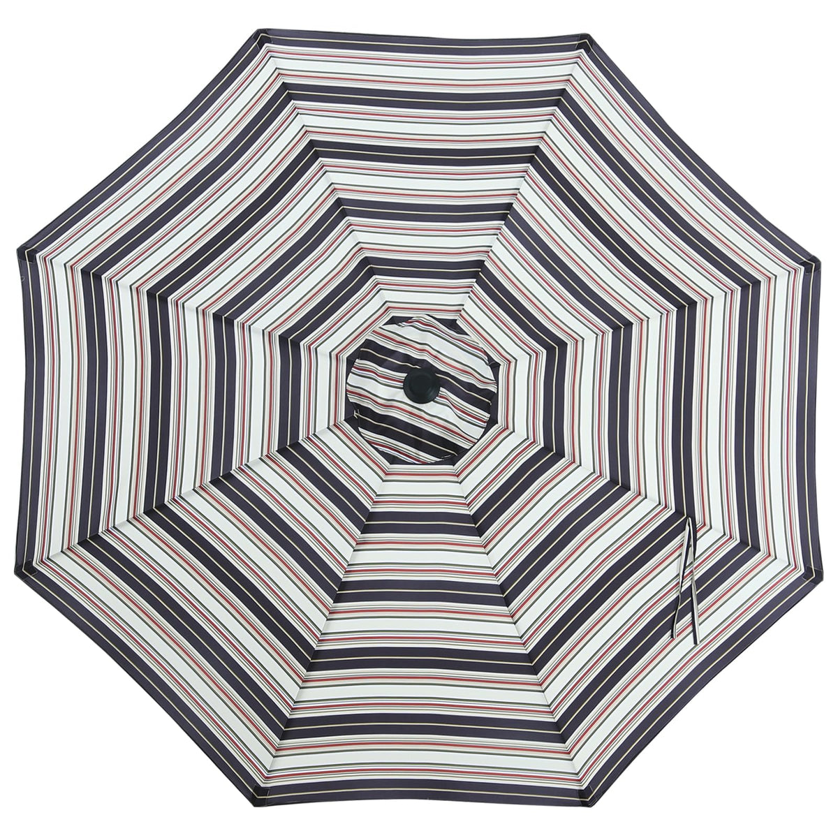 MASTERCANOPY 10ft Replacement Canopy black and red stripes front view