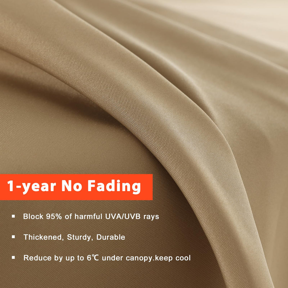 MASTERCANOPY 10ft Replacement Canopy side view with umbrella frame