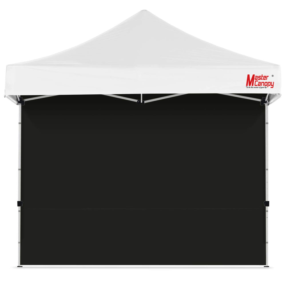 MASTERCANOPY 10x10 Black Canopy Sidewall front view