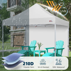 MASTERCANOPY 10x10 Canopy Sidewall White installation detail