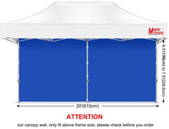 MASTERCANOPY 10x20 canopy sidewall showing its water-resistant fabric