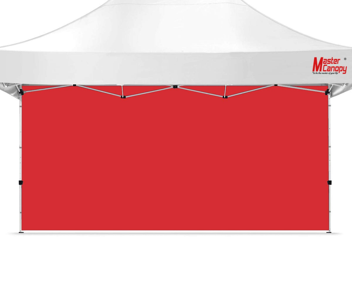 MASTERCANOPY 10x20 red canopy sidewall front view