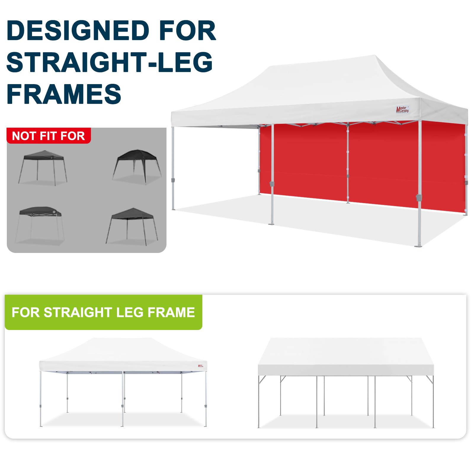 MASTERCANOPY 10x20 sidewall in outdoor setting