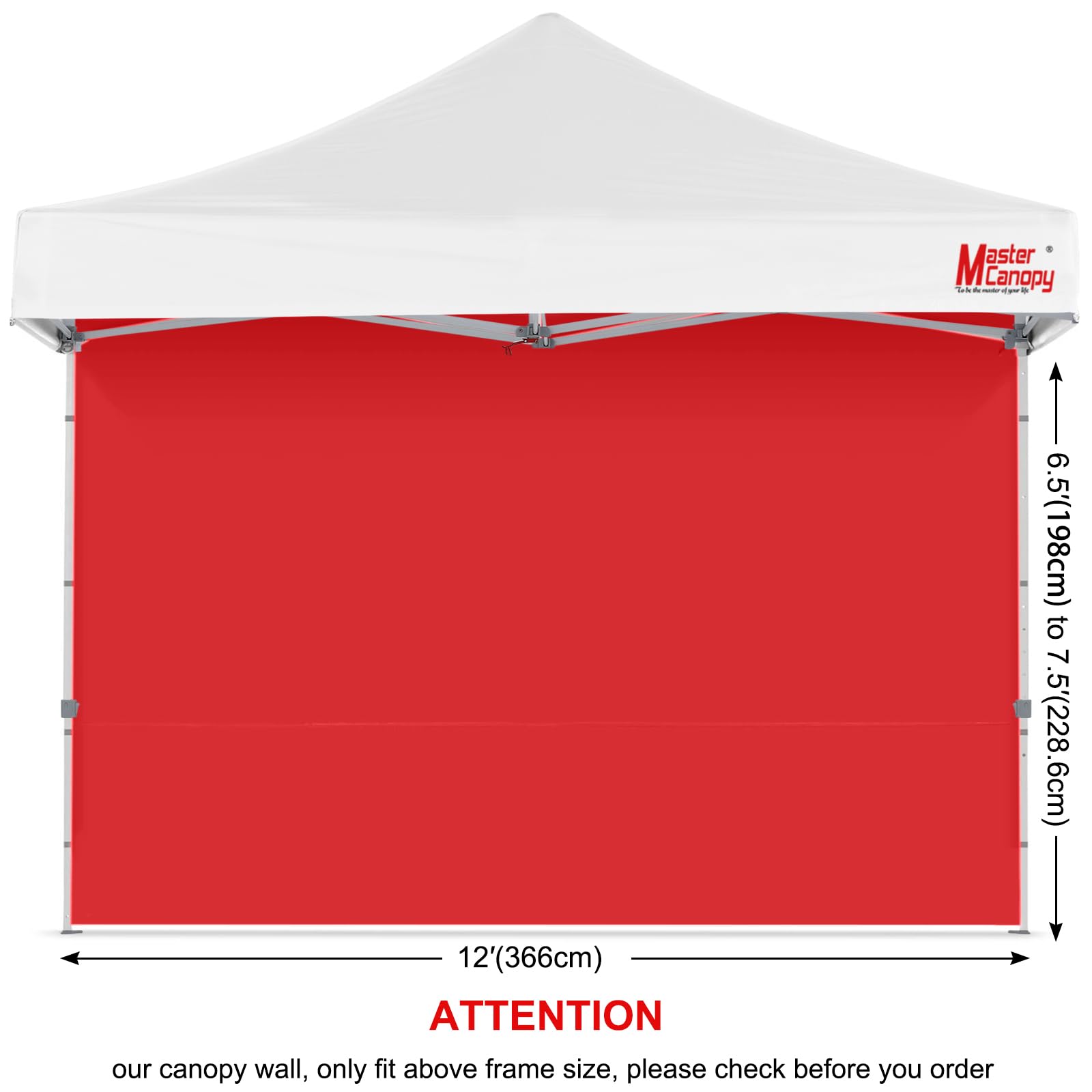 MASTERCANOPY 12x12 canopy sidewall installation details