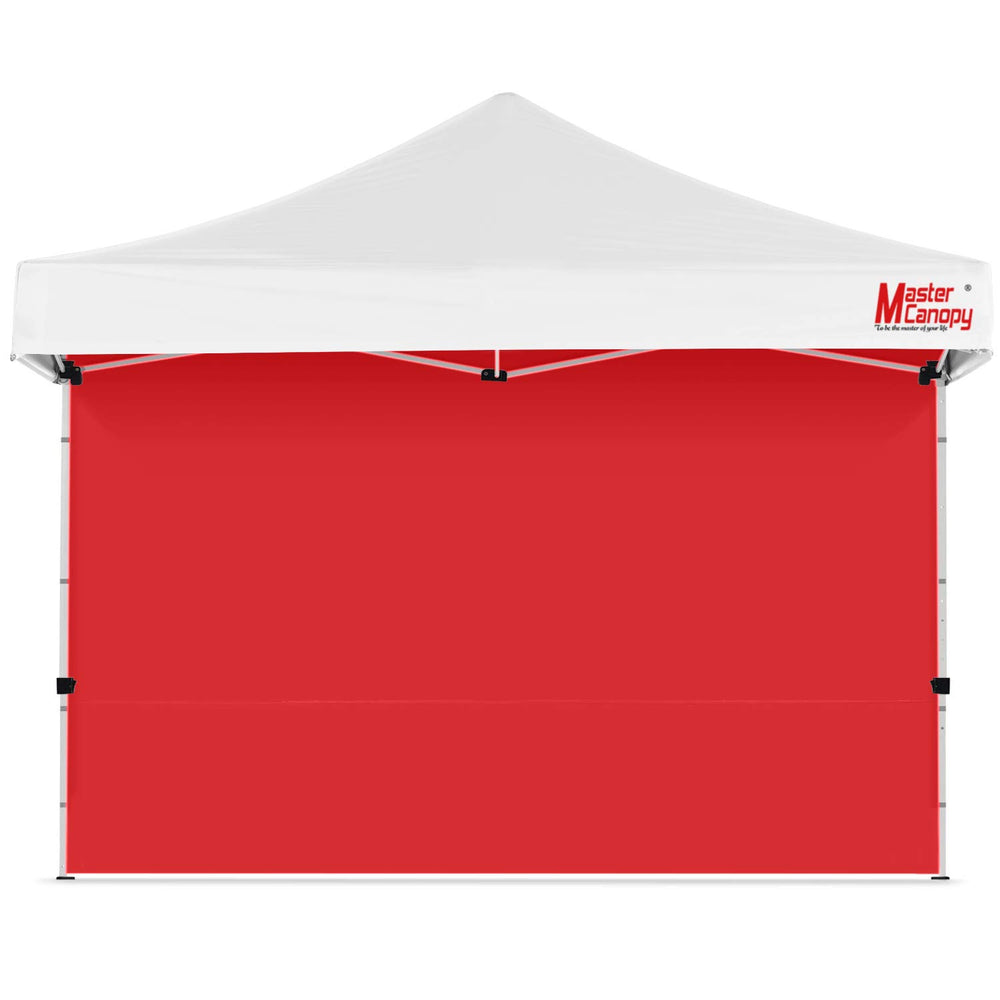 MASTERCANOPY 12x12 red canopy sidewall front view