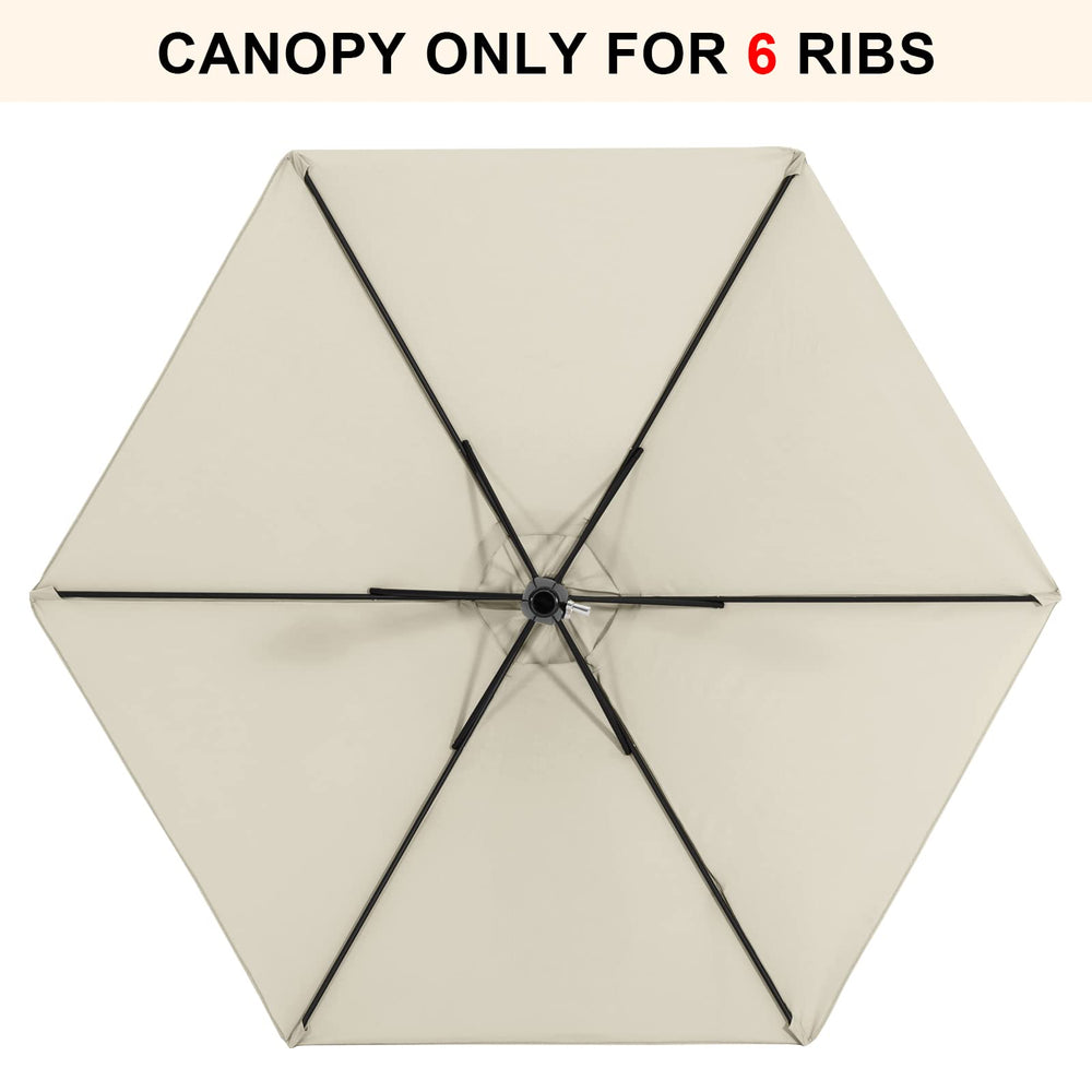 MASTERCANOPY 7.5 ft replacement canopy displayed on an umbrella frame