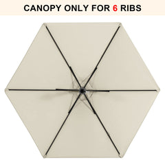 MASTERCANOPY 7.5 ft replacement canopy displayed on an umbrella frame