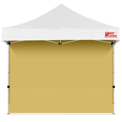 MASTERCANOPY 8x8 Beige Pop Up Canopy Sidewall front view
