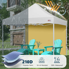 MASTERCANOPY 8x8 Beige Pop Up Canopy Sidewall installation details