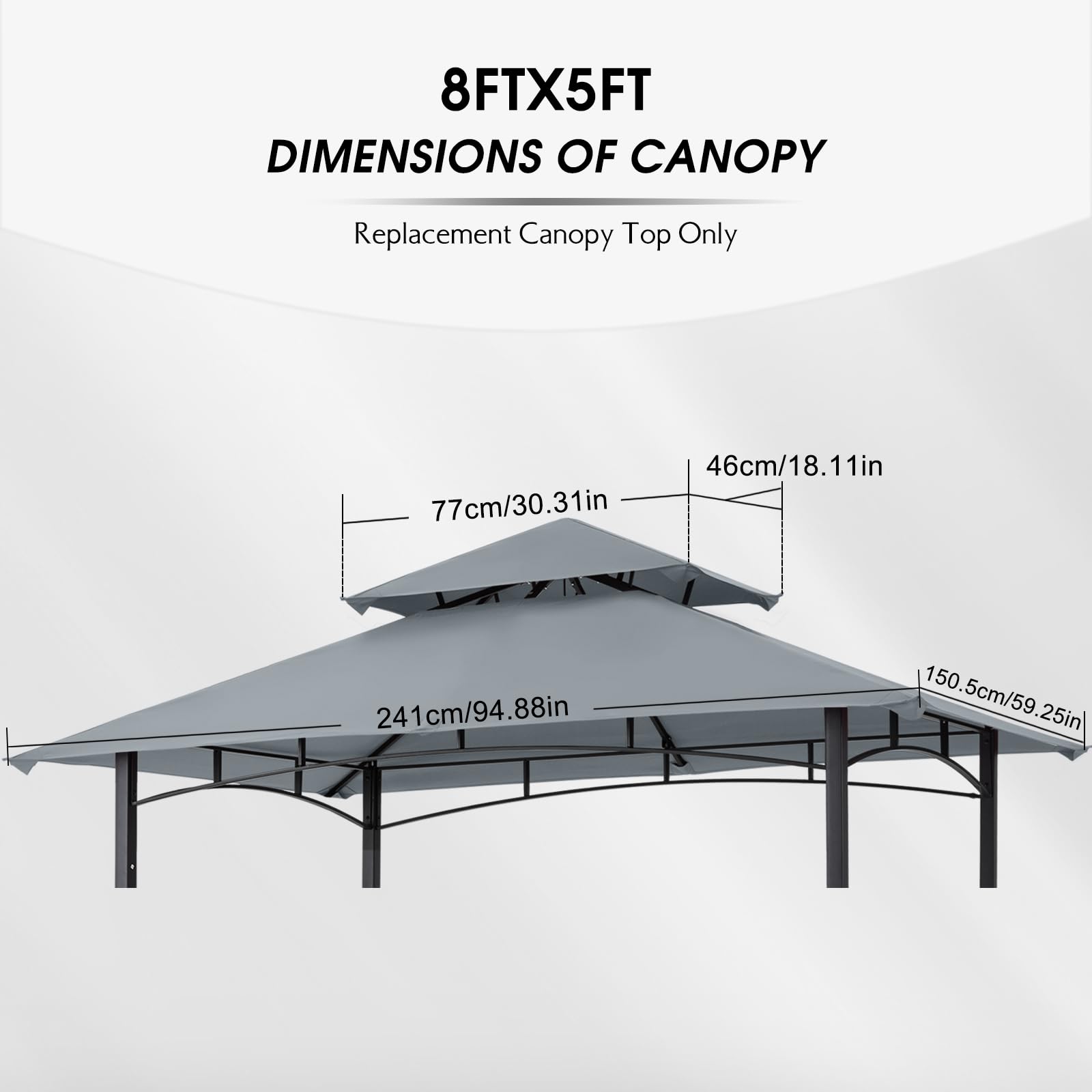 MASTERCANOPY Replacement Canopy fabric installed on grill gazebo