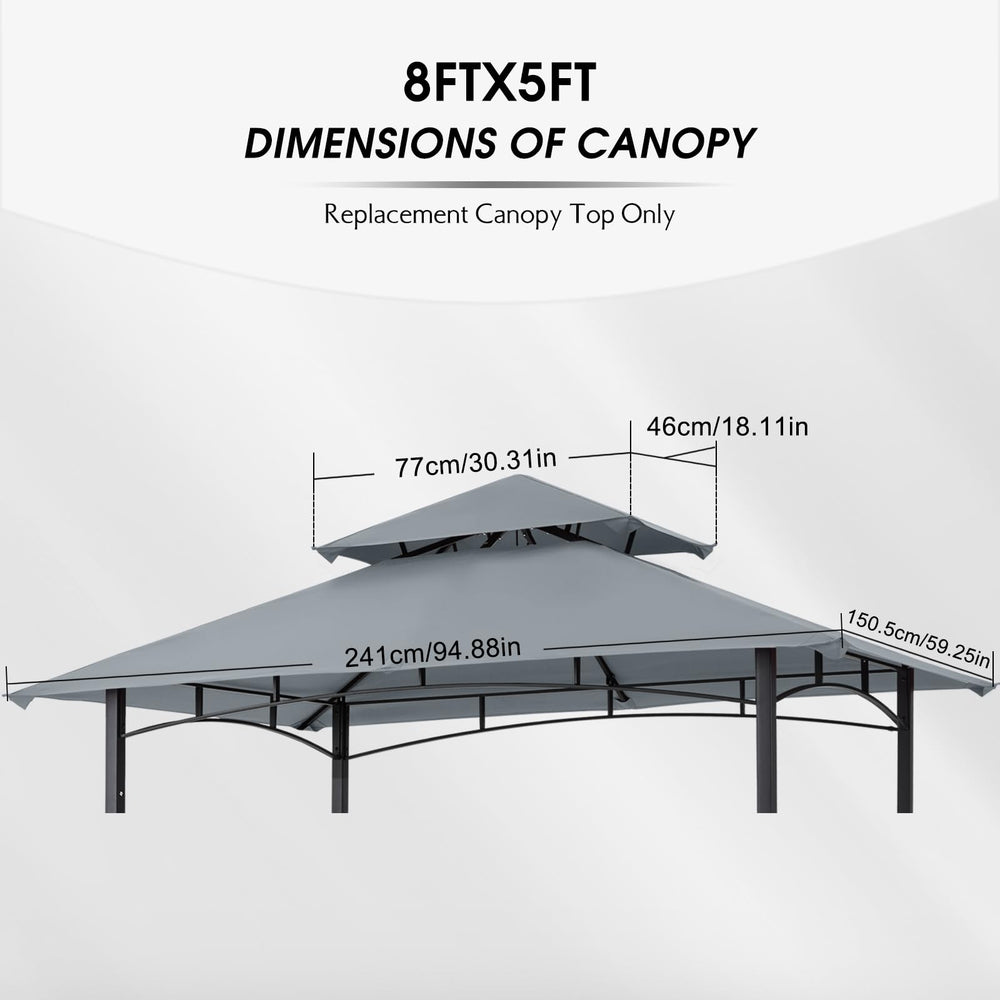 MASTERCANOPY Replacement Canopy fabric installed on grill gazebo