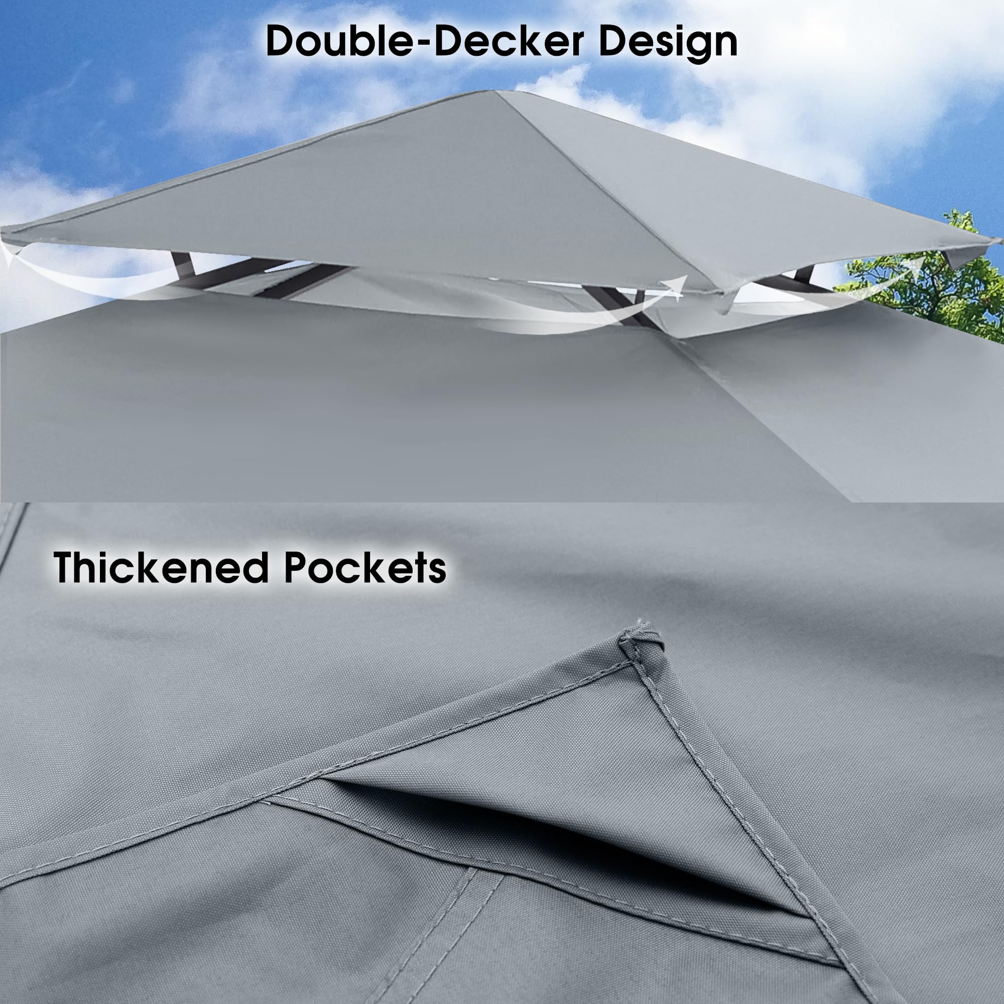 MASTERCANOPY Replacement Canopy Top close-up showing fabric texture