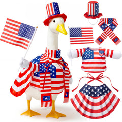 Mastom 4th of July goose outfit with top hat and capes