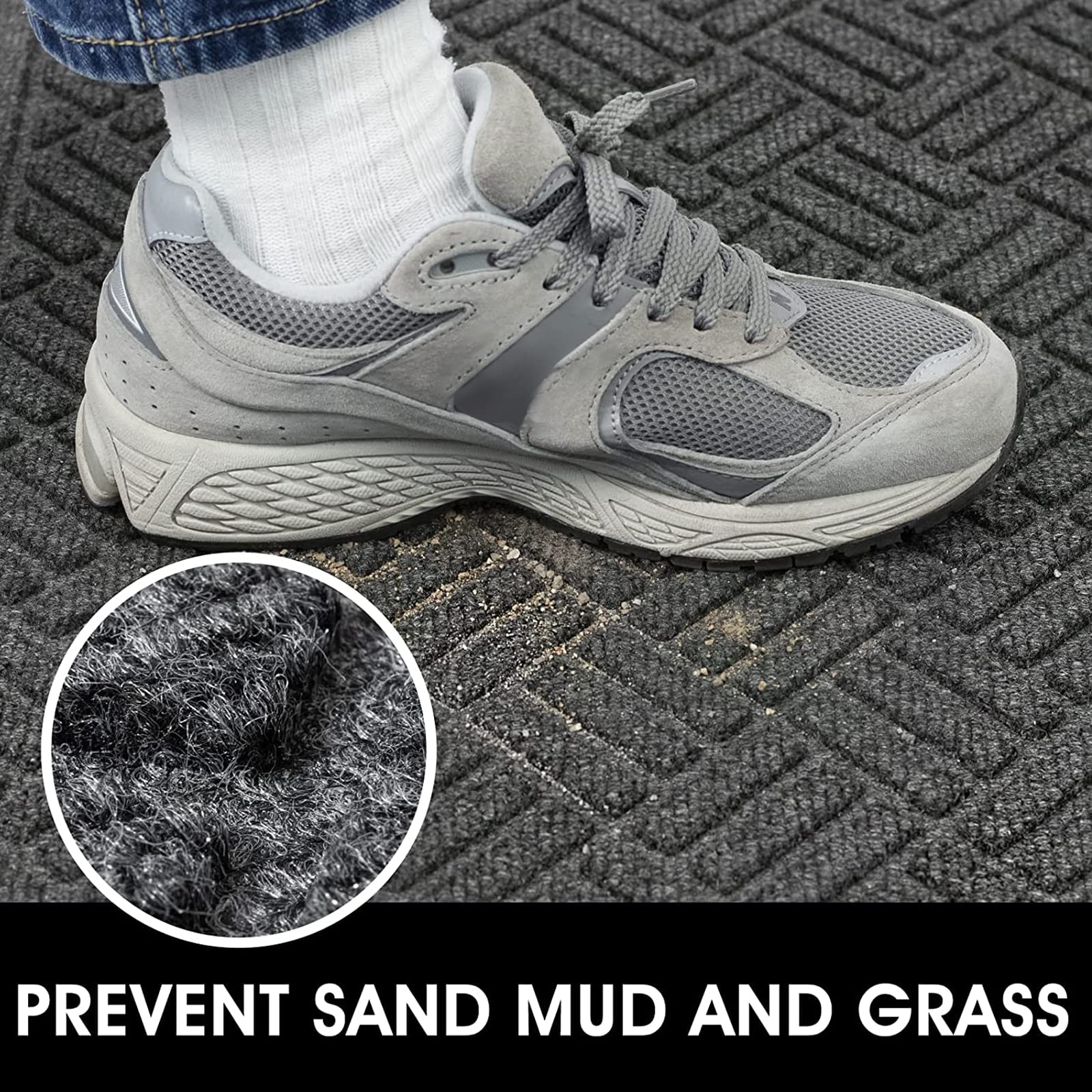 MATALL door mat showing rubber backing detail