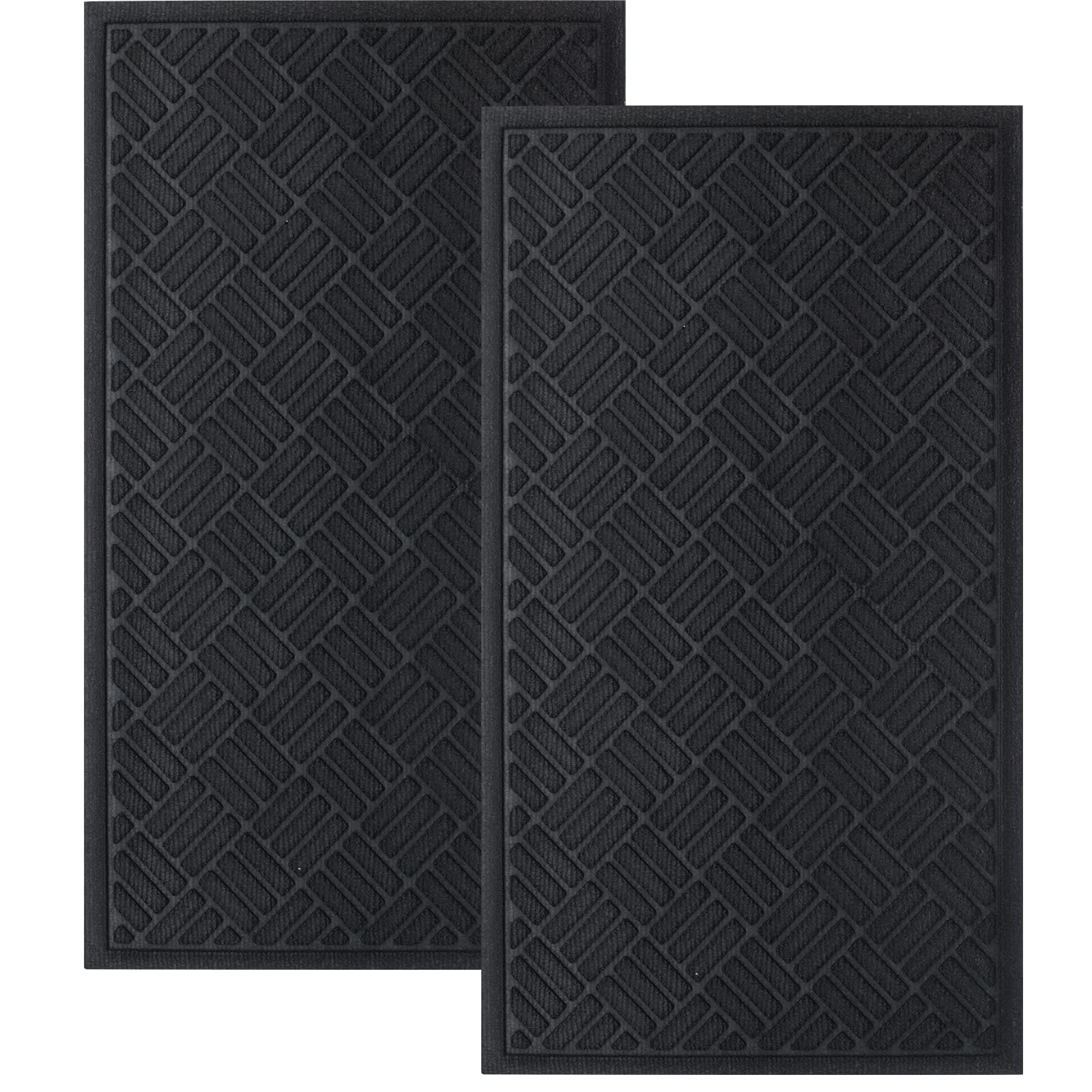 MATALL doormat front view, black colour, 29.5x17.5 inches